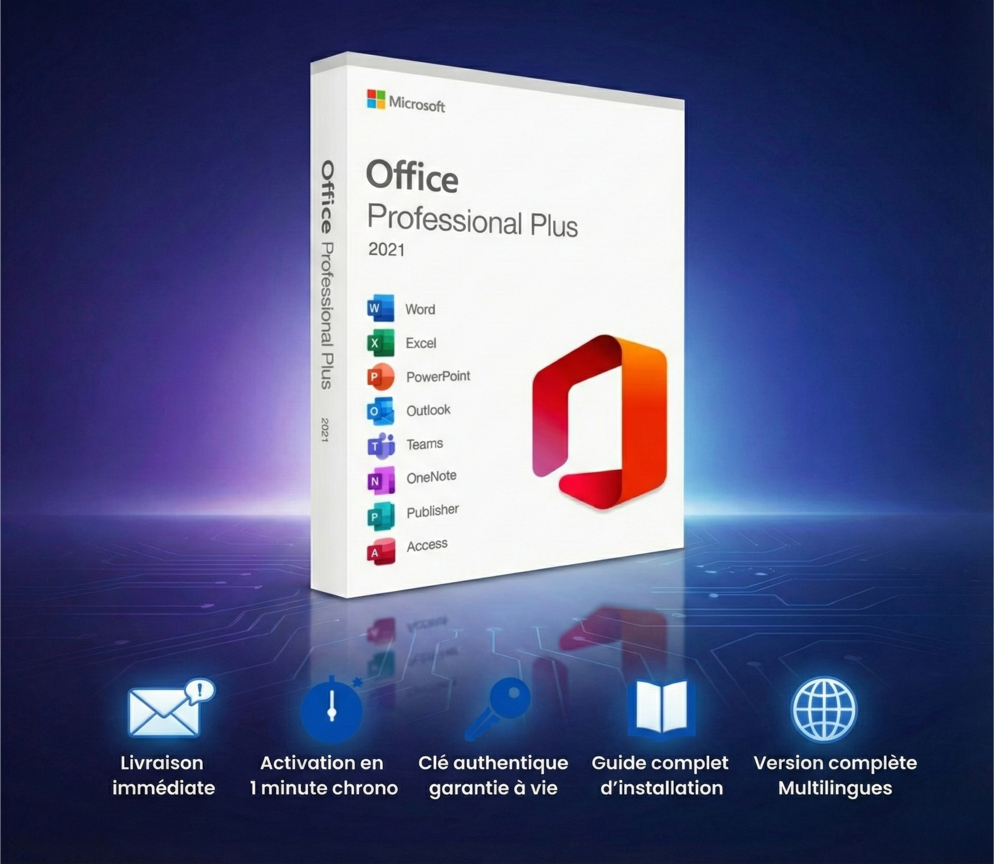 License Microsoft Office 2021 Professionnel Plus - Accès à vie